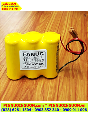 FANUC IC693ACC302A; Pin nuôi nguồn GE FANUC IC693ACC302A lithium 3v 15000mAh chính hãng, Xuất xứ NHẬT